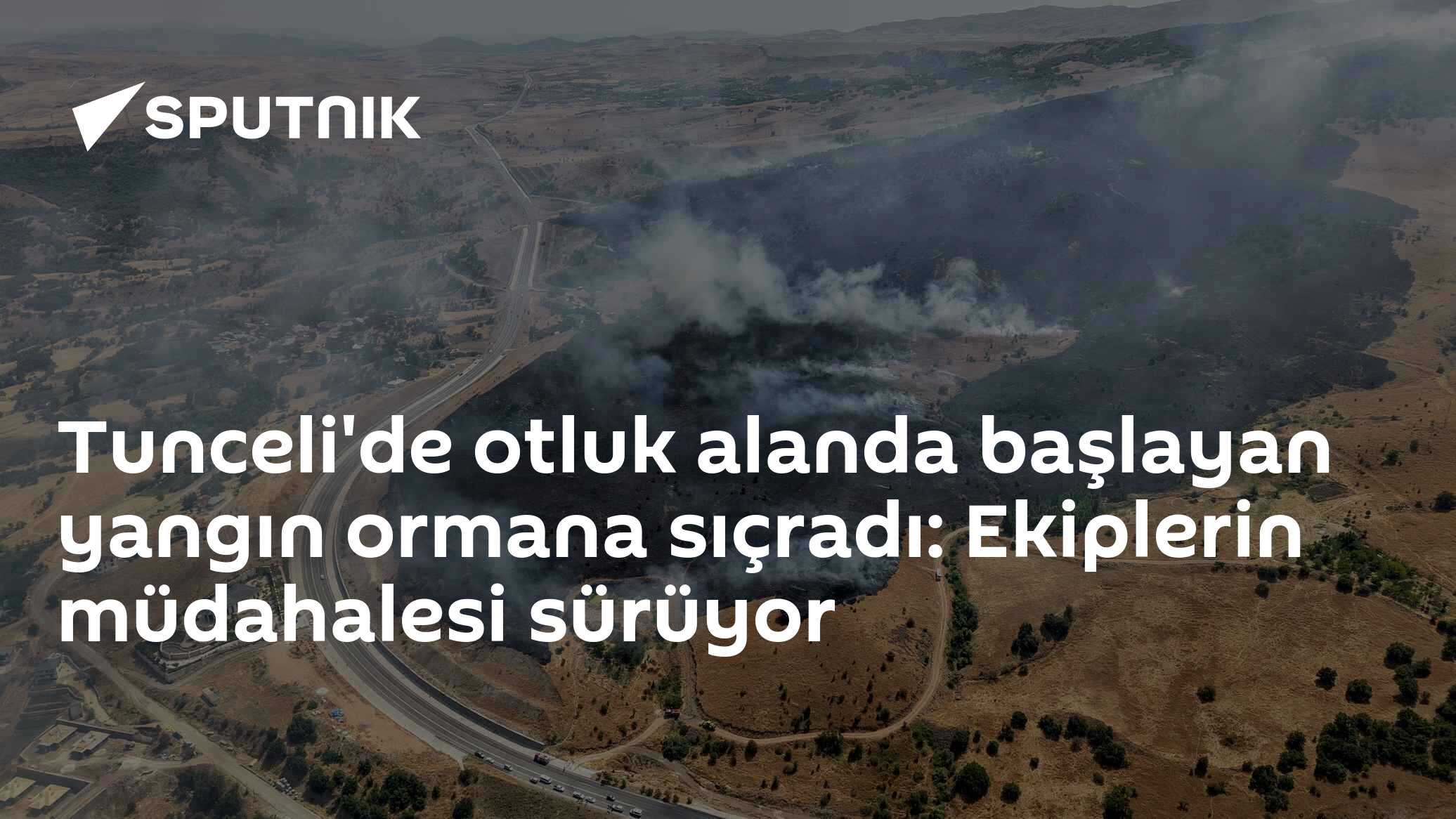 Tunceli'de otluk alanında çıkan yangın ormana ulaştı