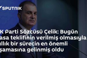 AK Parti Sözcüsü Çelik: Bugün yasa teklifinin verilmiş olmasıyla 2 yıllık bir sürecin en önemli aşamasına gelinmiş oldu