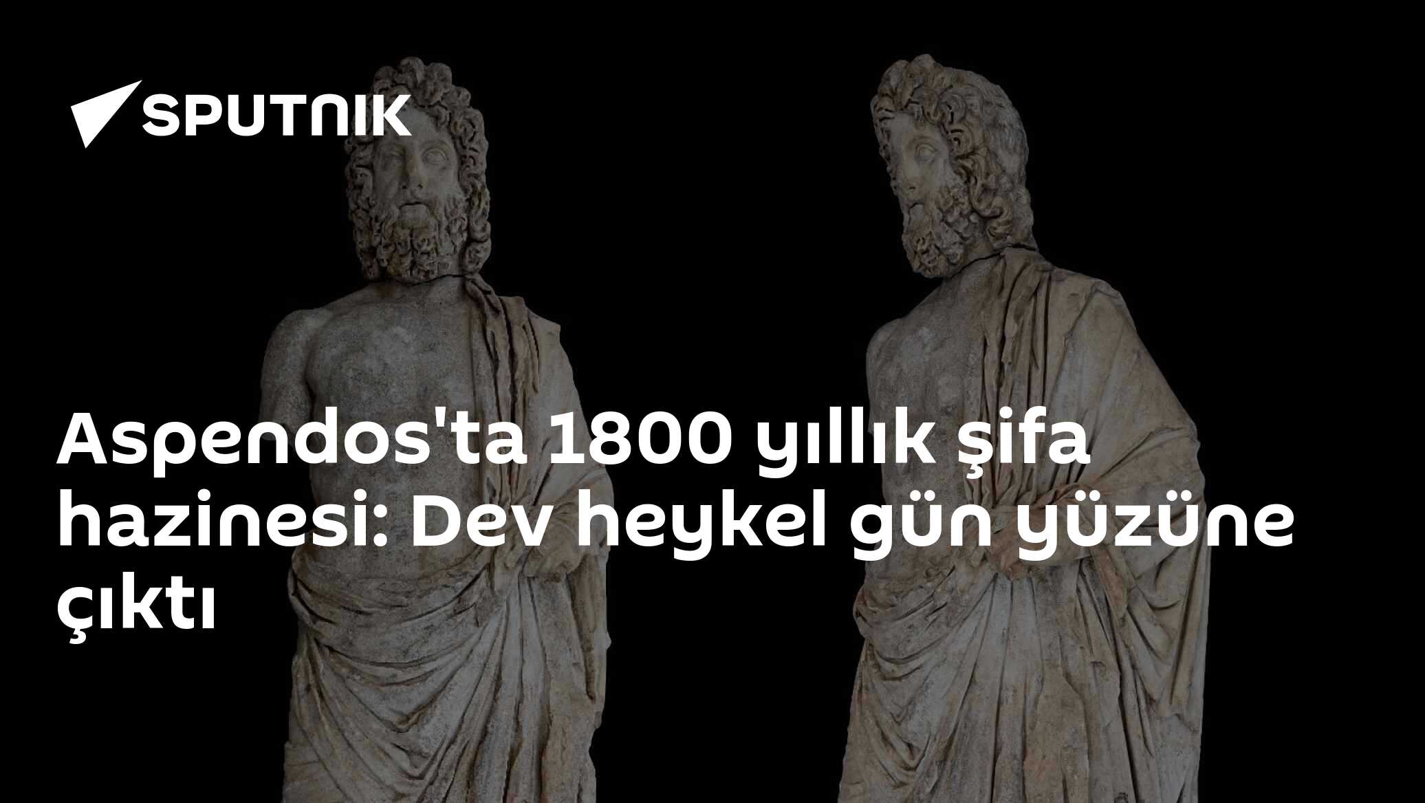 Aspendos'ta 1800 yıllık şifa hazinesi: Dev heykel gün yüzüne çıktı
