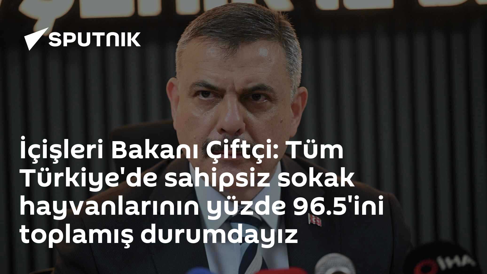 İçişleri Bakanı Çiftçi: Tüm Türkiye'de sahipsiz sokak hayvanlarının yüzde 96.5'ini toplamış durumdayız