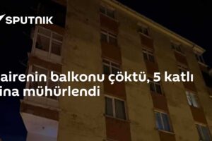 Dairenin balkonu çöktü, 5 katlı bina mühürlendi