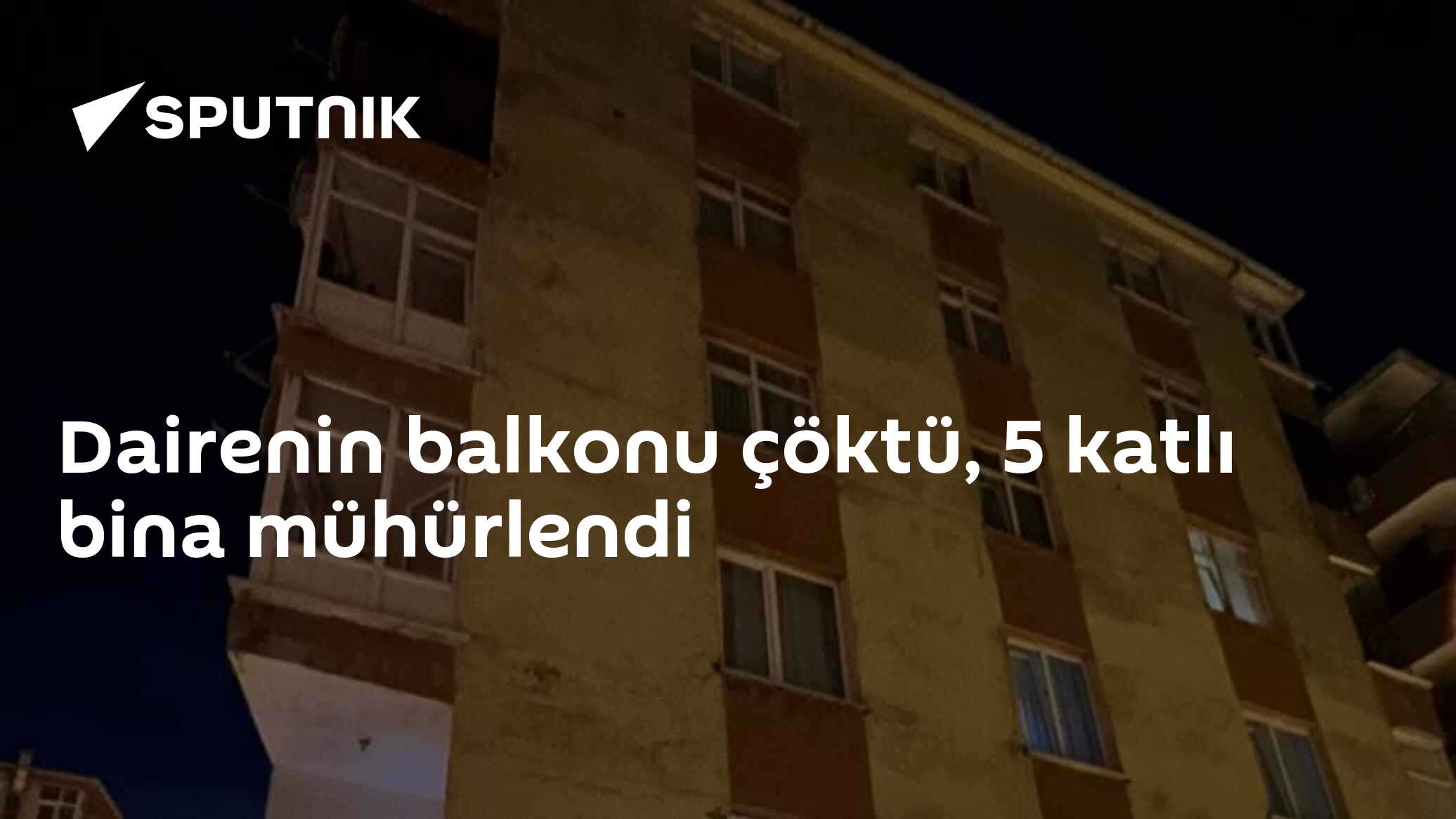 Dairenin balkonu çöktü, 5 katlı bina mühürlendi