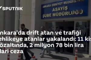 Ankara'da drift atan ve trafiği tehlikeye atanlar yakalandı: 11 kişi gözaltında, 2 milyon 78 bin lira idari ceza