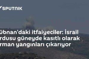 Lübnan'daki itfaiyeciler: İsrail ordusu güneyde kasıtlı olarak orman yangınları çıkarıyor
