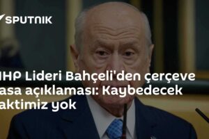 MHP Lideri Bahçeli'den çerçeve yasa açıklaması: Kaybedecek vaktimiz yok