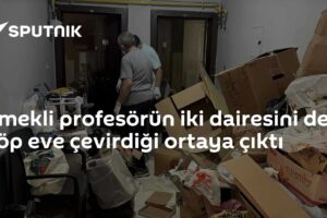 Emekli profesörün iki dairesini de çöp eve çevirdiği ortaya çıktı