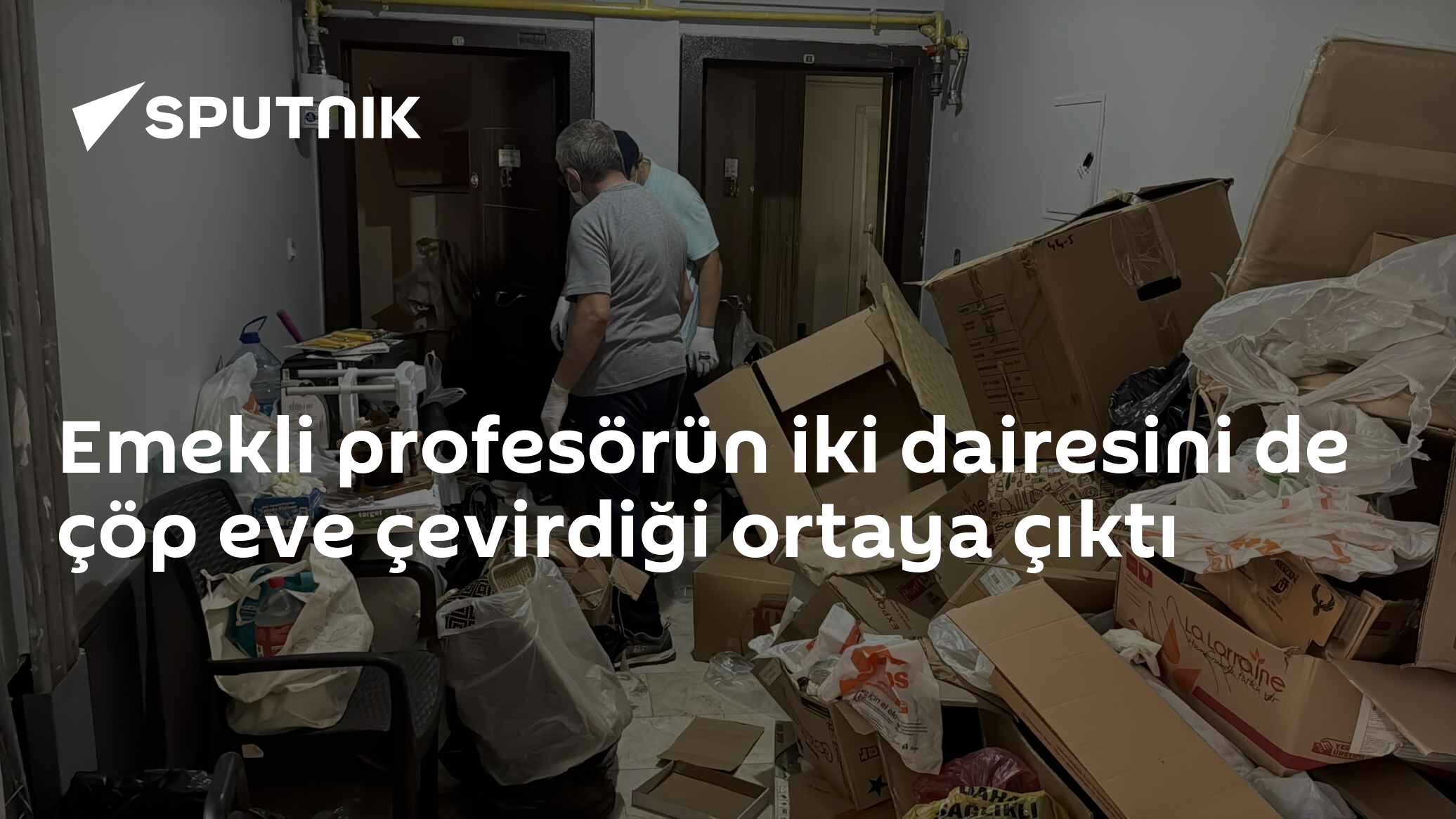 Emekli profesörün iki dairesini de çöp eve çevirdiği ortaya çıktı