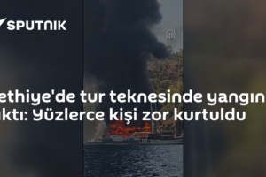 Fethiye'de tur teknesinde yangın çıktı: Yüzlerce kişi zor kurtuldu