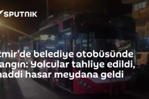 İzmir'de belediye otobüsünde yangın: Yolcular tahliye edildi, maddi hasar meydana geldi