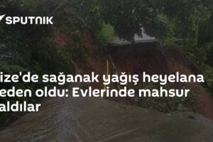 Rize'de sağanak yağış heyelana neden oldu: Evlerinde mahsur kaldılar