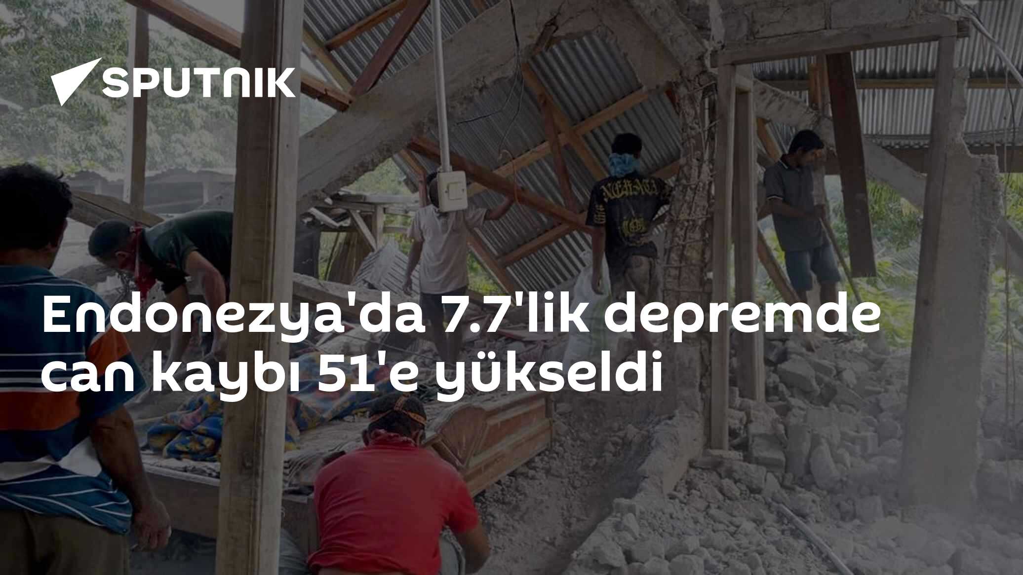 Endonezya'da 7.7'lik depremde can kaybı 51'e yükseldi