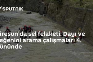 Giresun'da sel felaketi: Dayı ve yeğenini arama çalışmaları 4. gününde