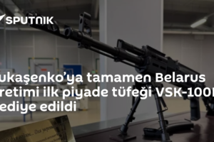 Lukaşenko’ya tamamen Belarus üretimi ilk piyade tüfeği VSK-100B hediye edildi