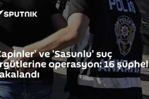 'Çapinler' ve 'Sasunlu' suç örgütlerine operasyon: 16 şüpheli yakalandı