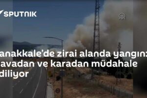 Çanakkale’de zirai alanda yangın: Havadan ve karadan müdahale ediliyor