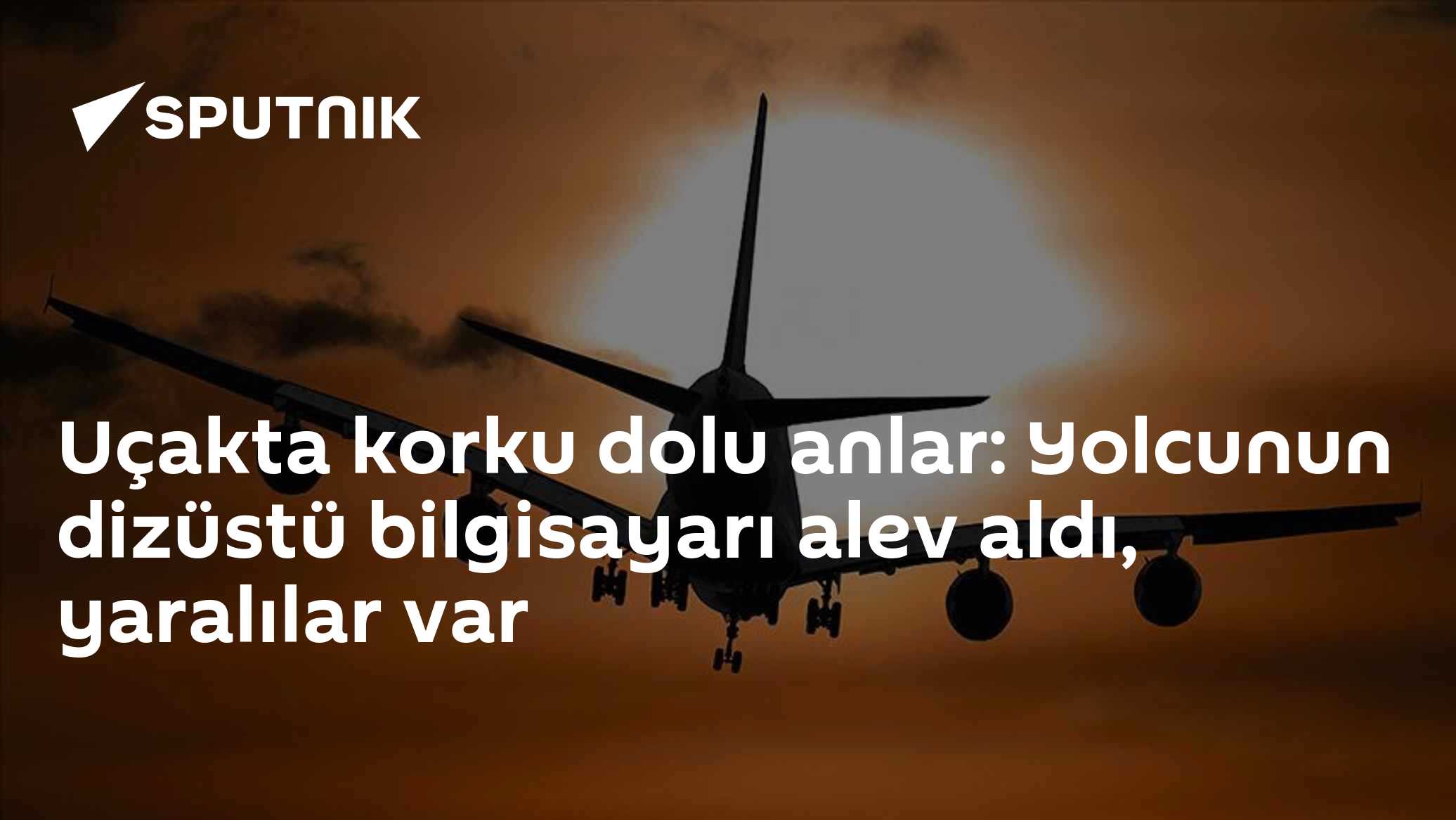 Uçakta korku dolu anlar: Yolcunun dizüstü bilgisayarı alev aldı, yaralılar var