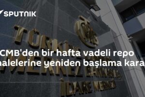TCMB'den bir hafta vadeli repo ihalelerine yeniden başlama kararı