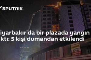Diyarbakır'da bir plazada yangın çıktı: 5 kişi dumandan etkilendi