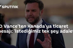 JD Vance'ten Kanada'ya ticaret mesajı: 'İstediğimiz tek şey adalet'