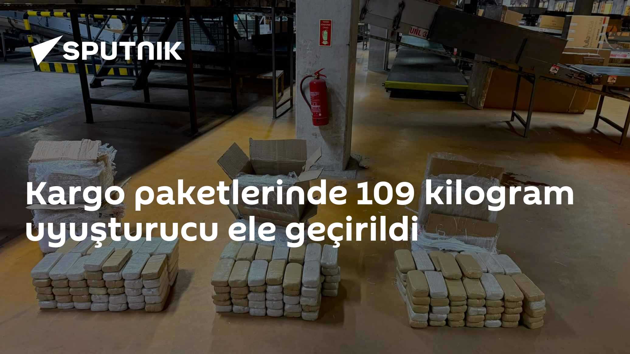 Kargo paketlerinde 109 kilogram uyuşturucu ele geçirildi