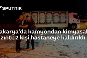 Sakarya'da kamyondan kimyasal sızıntı: 2 kişi hastaneye kaldırıldı