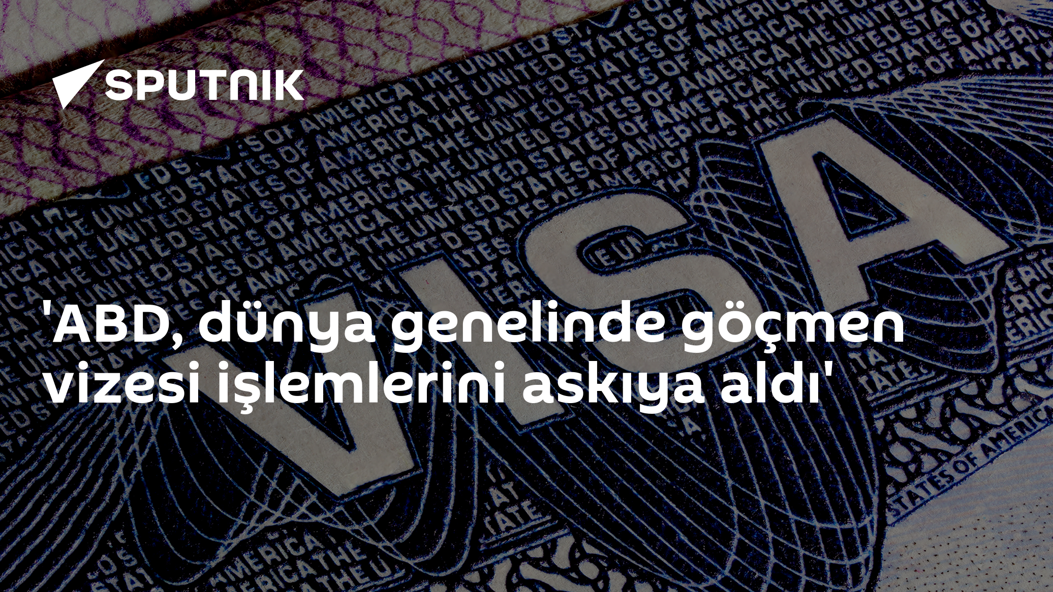 'ABD, dünya genelinde göçmen vizesi işlemlerini askıya aldı'