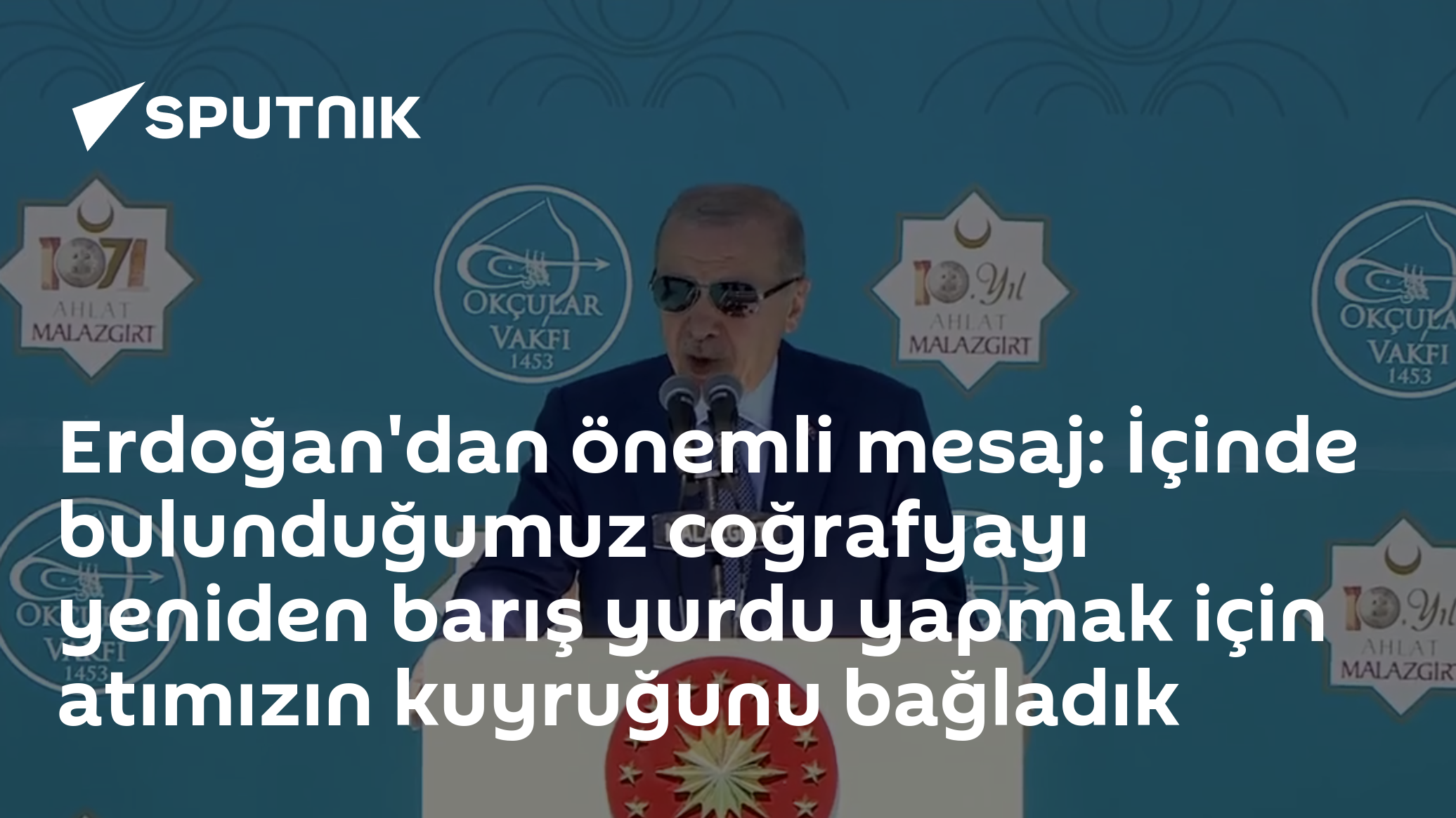 Erdoğan'dan önemli mesaj: İçinde bulunduğumuz coğrafyayı yeniden barış yurdu yapmak için atımızın kuyruğunu bağladık