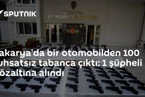Sakarya'da bir otomobilden 100 ruhsatsız tabanca çıktı: 1 şüpheli gözaltına alındı