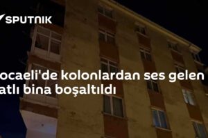 Kocaeli'de kolonlardan ses gelen 4 katlı bina boşaltıldı