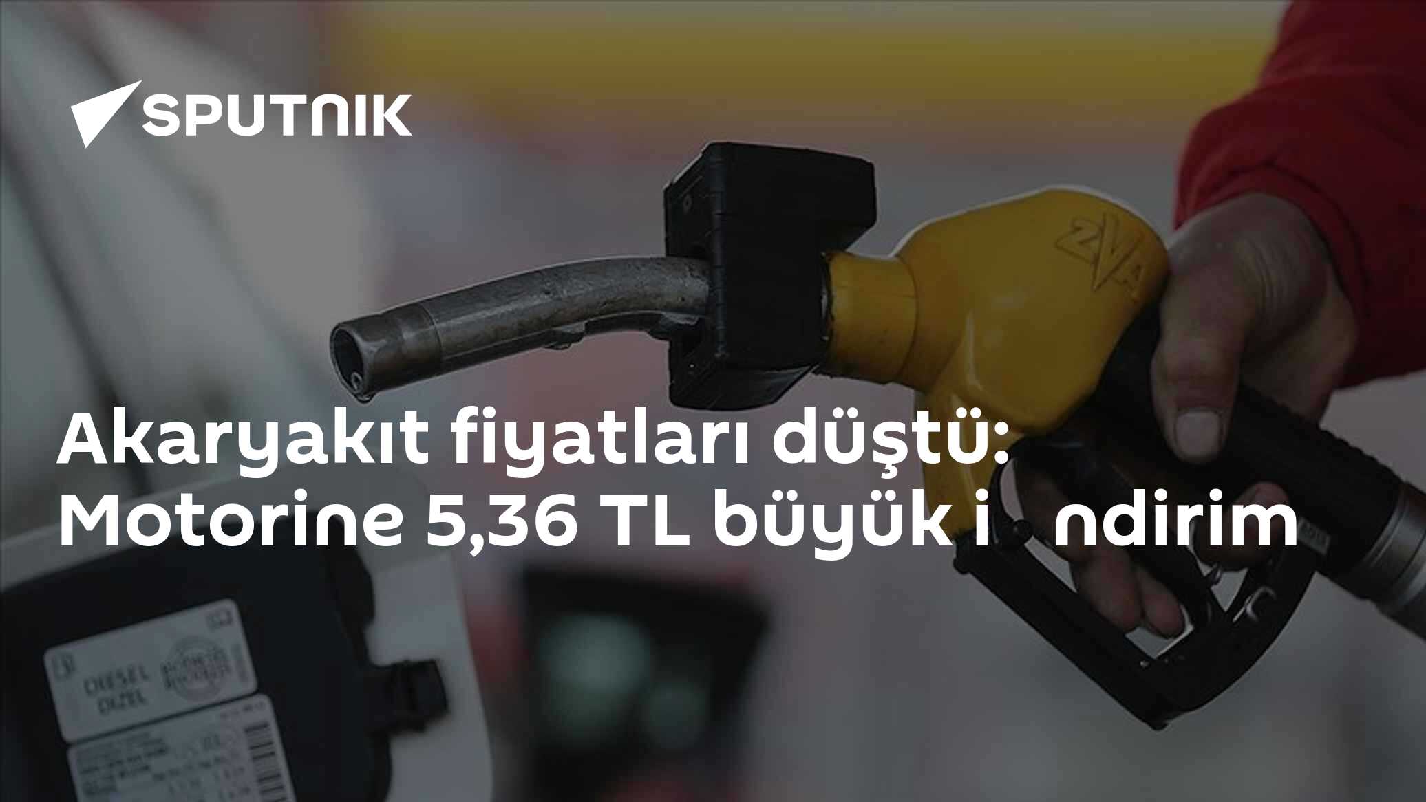 Akaryakıt fiyatları düştü: Motorine 5,36 TL büyük i̇ndirim