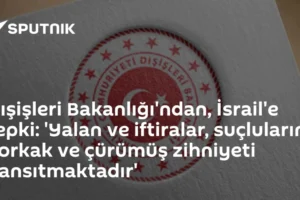 Dışişleri Bakanlığı'ndan, İsrail'e tepki: 'Yalan ve iftiralar, suçluların korkak ve çürümüş zihniyeti yansıtmaktadır'