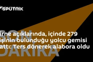 Girne açıklarında, içinde 279 kişinin bulunduğu yolcu gemisi battı: Ters dönerek alabora oldu