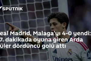 Real Madrid, Malaga'yı 4-0 yendi: 87. dakikada oyuna giren Arda Güler dördüncü golü attı