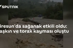 Giresun'da sağanak etkili oldu: Taşkın ve torak kayması oluştu