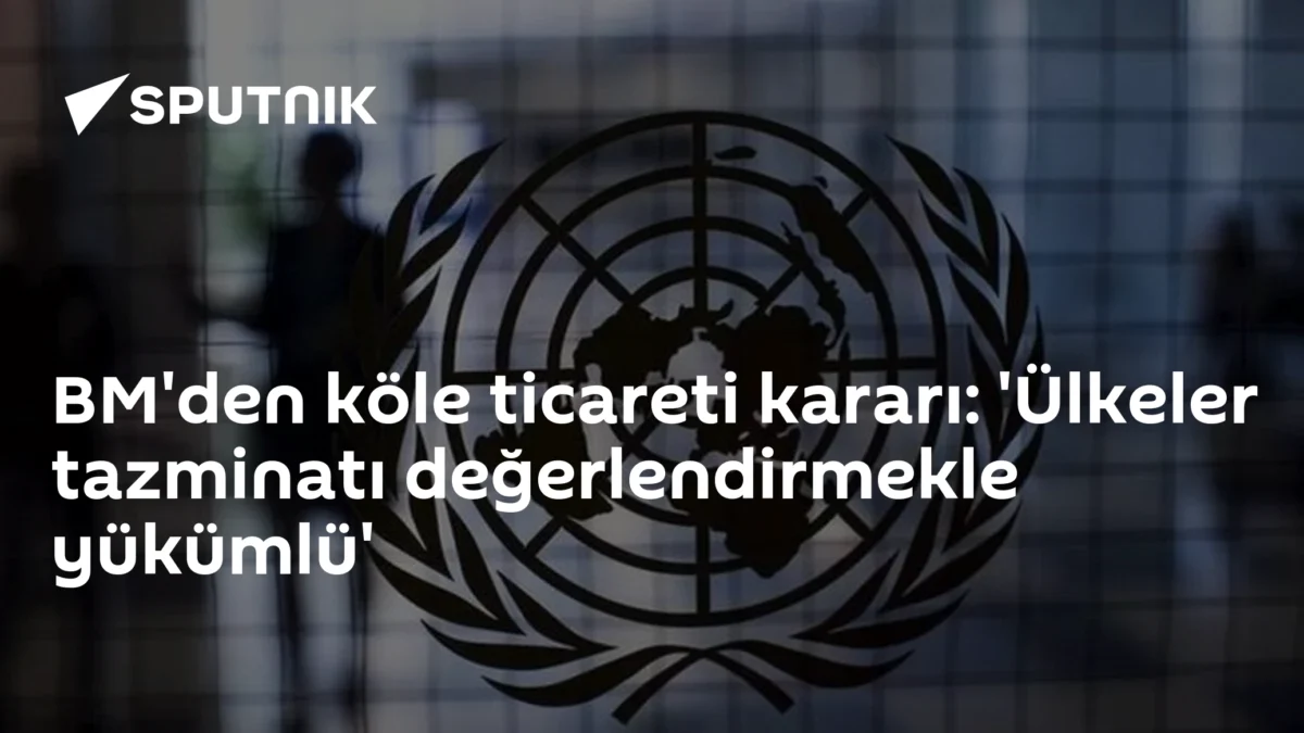 BM'den köle ticareti kararı: 'Ülkeler tazminatı değerlendirmekle yükümlü'