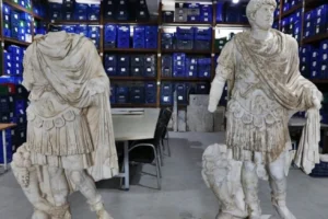 1950 yıllık tarih gün yüzüne çıktı: Burdur’da İmparator Hadrianus heykeli bulundu