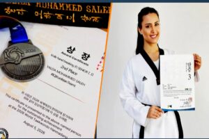 Kürt kadın sporcu Dünya Tekvando Şampiyonası'nda gümüş madalya kazandı