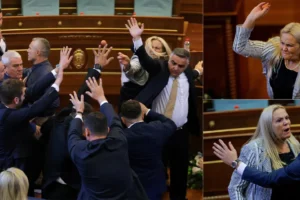 Mecliste başbakana yumurtalı protesto!