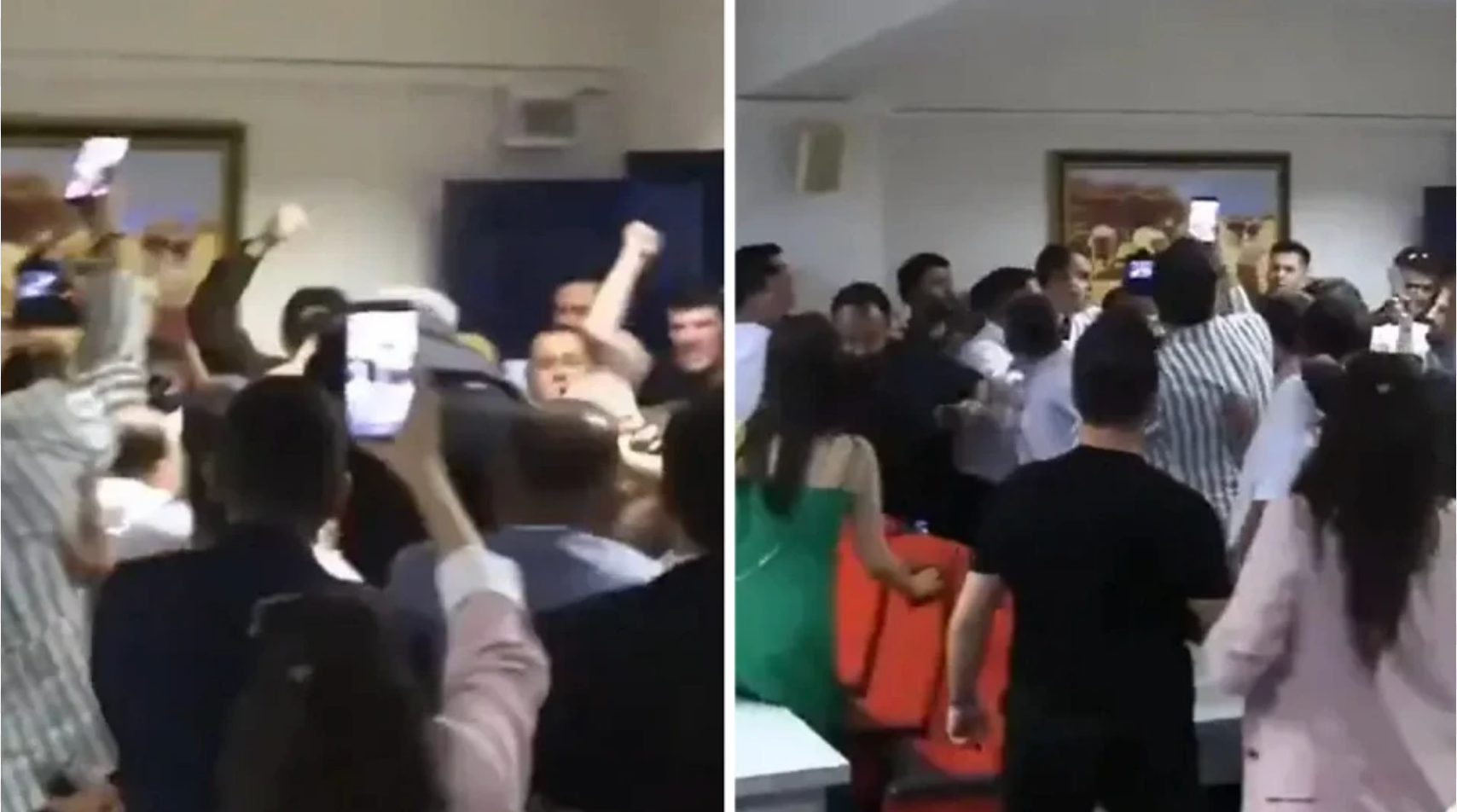 Menderes Belediyesi’nde başkanvekilliği seçiminde yumruklu kavga çıktı