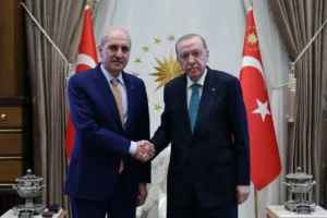 Çerçeve yasanın ardından Erdoğan, TBMM Başkanı Kurtulmuş ile görüştü