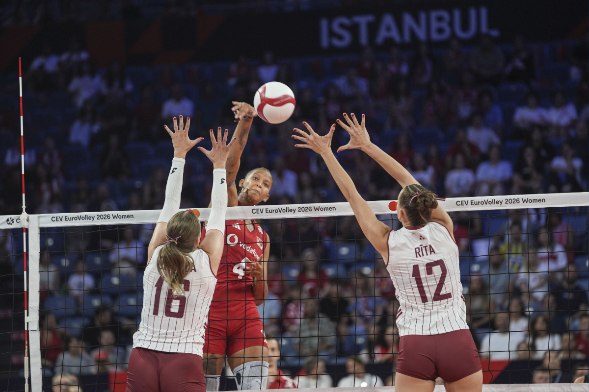 A Milli Kadın Voleybol Takımı, ilk maçında Letonya ile karşılaştı