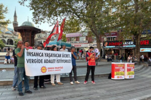 Emek Partisi Bursa İl Örgütü'nden ‘İnsanca yaşanacak ücret, vergide adalet istiyoruz’ kampanyası