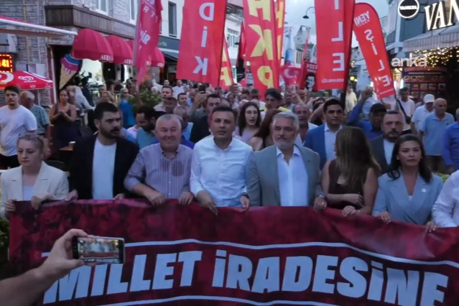 Şile'de "Millet İradesine Saygı Yürüyüşü: Halk ihaneti affetmeyecek