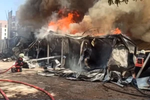 Malatya'da işçilerin kaldığı konteynerlerde yangın