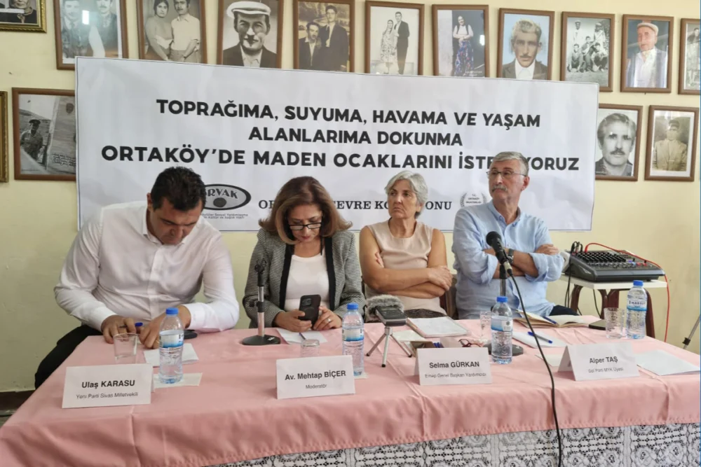Ortaköy’de maden karşıtı panel: “Çevre sorunlarına karşı yöre halkının birliğini sürdürmesi şart”