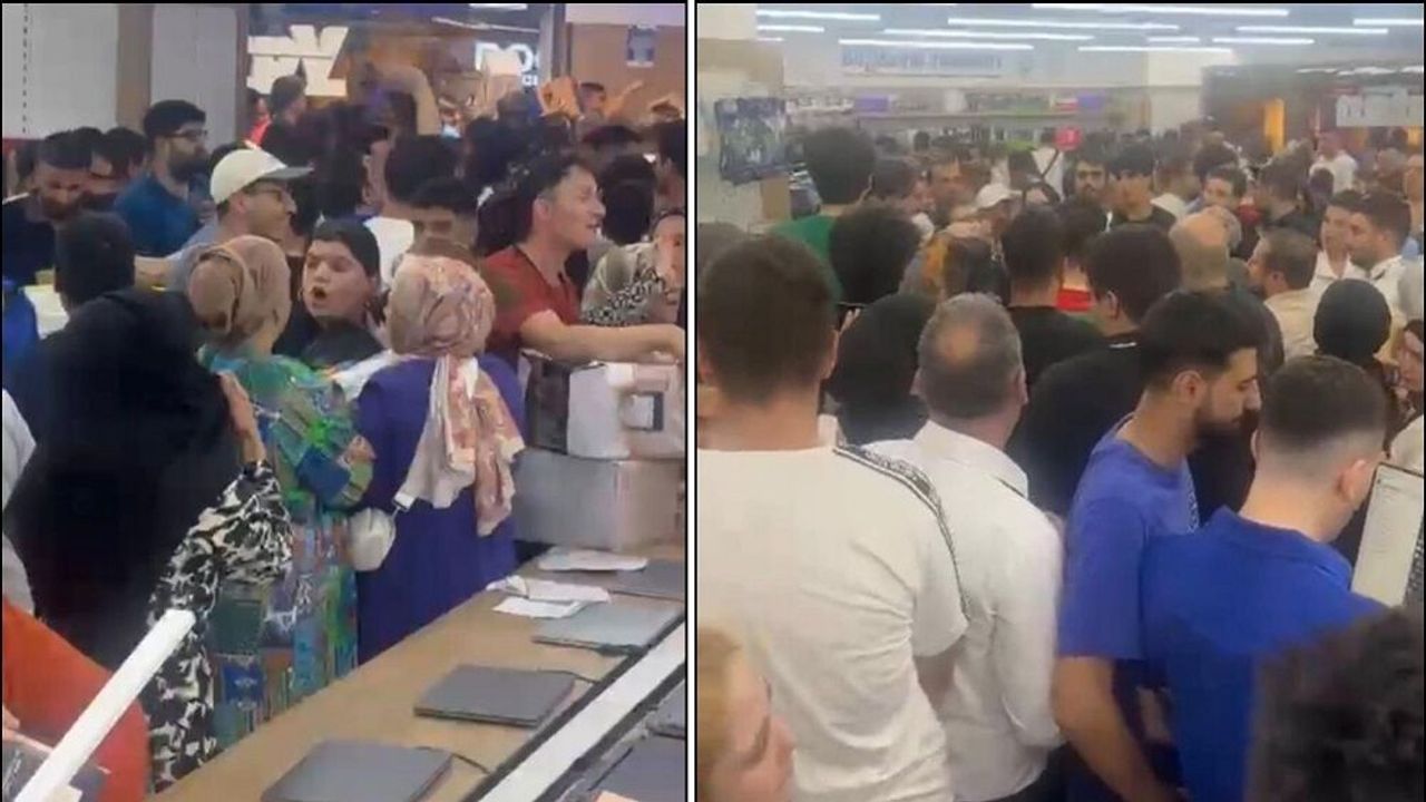 Diyarbakır’da mağaza açılışında indirim izdihamı
