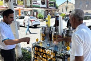 Diyarbakır’da yazın serinliği tezgahında: 32 yıldır meyanla geçimini sağlıyor