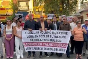 Gaziantep'te maden işçilerine destek: Maden işçileri yalnız değildir