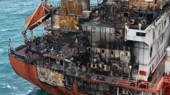 Karadeniz’de dron saldırısına uğrayan tanker, Samsun’da karaya oturdu