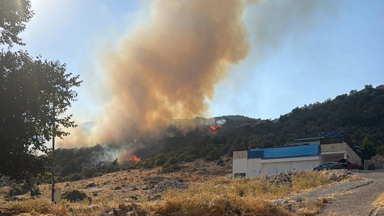 Kaş'ta yangın